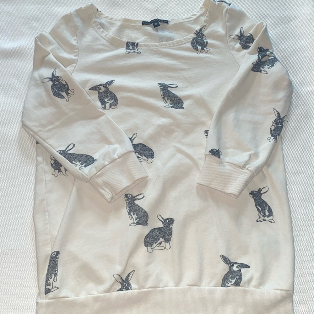 Anthropologie Truly Madly Deeply bunny sweatshirt